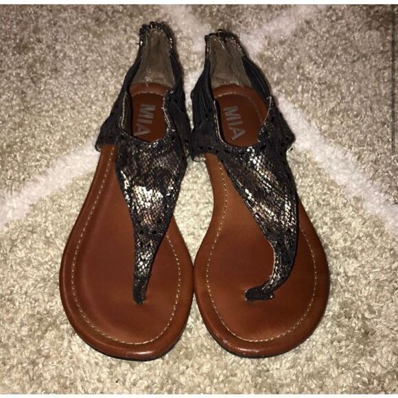 MIA Snakeskin Sandals  - Picture 1 of 7